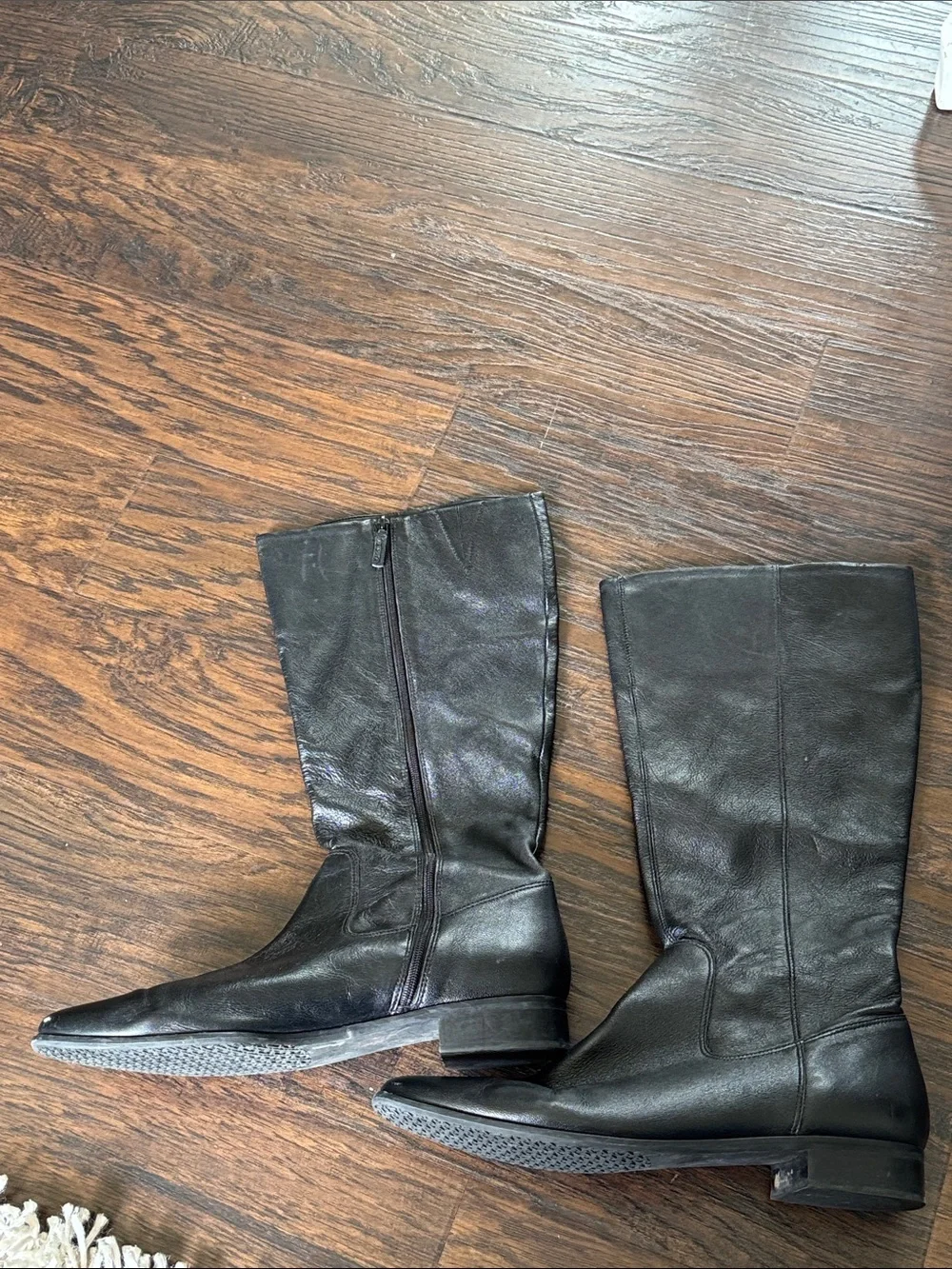 Talbots Black Leather Riding Boots
